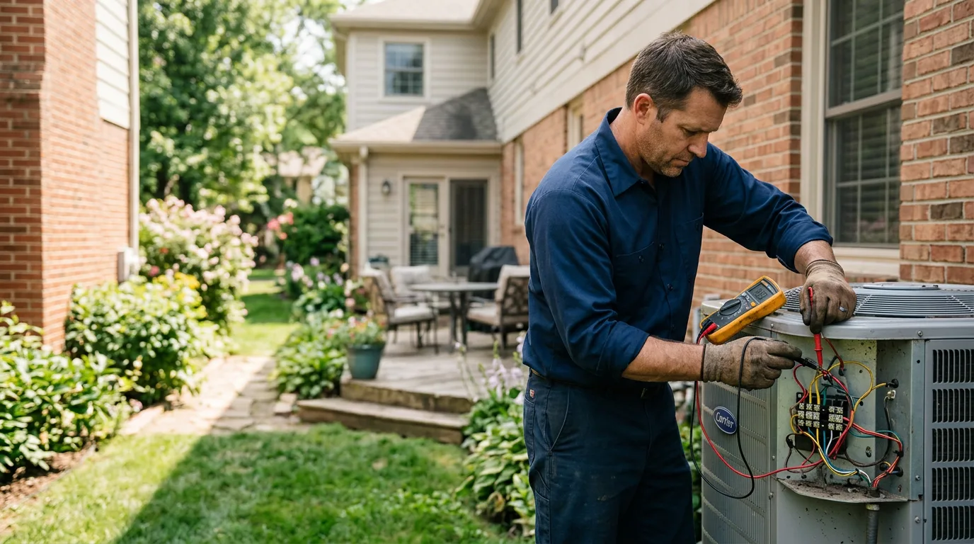 HVAC technician working near West Frankfort, IL